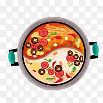 手绘卡通番茄火锅素材-空若网 手绘卡通番茄火锅素材-空若网