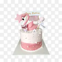 粉色天鹅甜品生日蛋糕-空若网 粉色天鹅甜品生日蛋糕-空若网