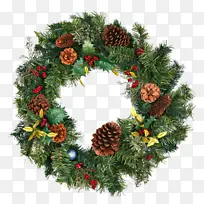 圣诞节实物松果草环啊-空若网 圣诞节实物松果草环啊-空若网