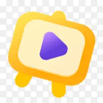 卡通可爱黄色电视机-空若网 卡通可爱黄色电视机-空若网