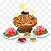 手绘卡通火锅-空若网 手绘卡通火锅-空若网