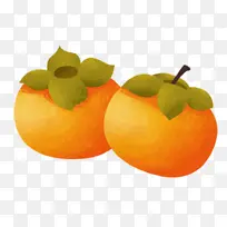 柿子手绘素材-空若网 柿子手绘素材-空若网