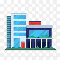 大楼蓝色MG动画-空若网 大楼蓝色MG动画-空若网