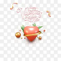 情人节丝带爱心圆球绿叶-空若网 情人节丝带爱心圆球绿叶-空若网