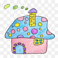 创意手绘卡通蘑菇房子-空若网 创意手绘卡通蘑菇房子-空若网