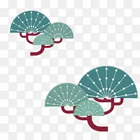 国潮国风松柏插画-空若网 国潮国风松柏插画-空若网