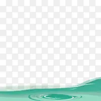绿色水面波纹插画-空若网 绿色水面波纹插画-空若网