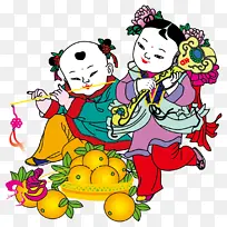 春节元素 新年 传统文化 招财童子-空若网 春节元素 新年 传统文化 招财童子-空若网