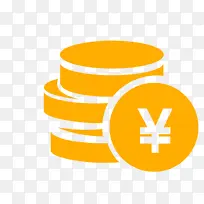 卡通橙色的金币图标-空若网 卡通橙色的金币图标-空若网
