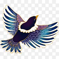 中国风喜鹊插画素材-空若网 中国风喜鹊插画素材-空若网