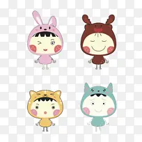 可爱小动物卡通-空若网 可爱小动物卡通-空若网