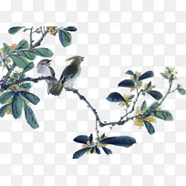 古风彩绘树枝-空若网 古风彩绘树枝-空若网