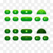 绿色科技返回播放暂停音量开关按钮-空若网 绿色科技返回播放暂停音量开关按钮-空若网