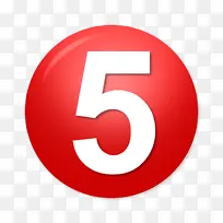 红色数字5球形图标-空若网 红色数字5球形图标-空若网