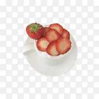 杯子里切片的草莓-空若网 杯子里切片的草莓-空若网