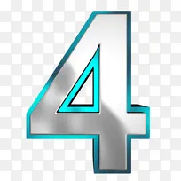 金属效果数字4-空若网 金属效果数字4-空若网
