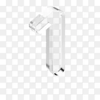 3D 水晶透明玻璃1数字-空若网 3D 水晶透明玻璃1数字-空若网