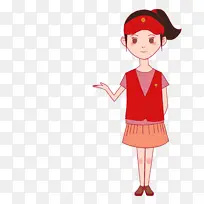 卡通可爱女孩志愿者-空若网 卡通可爱女孩志愿者-空若网