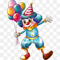 愚人节小丑插画-空若网 愚人节小丑插画-空若网