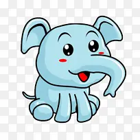 蓝色可爱小象-空若网 蓝色可爱小象-空若网