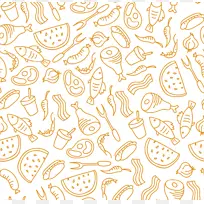 食物手绘底纹-空若网 食物手绘底纹-空若网