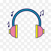 音乐符号耳机插画-空若网 音乐符号耳机插画-空若网