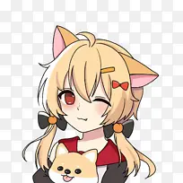 女孩 可爱 卡通 爱笑 猫耳朵 二次元-空若网 女孩 可爱 卡通 爱笑 猫耳朵 二次元-空若网