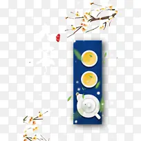 大寒节气树枝花朵装饰元素图-空若网 大寒节气树枝花朵装饰元素图-空若网