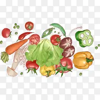 有机蔬菜手绘蔬菜绿色-空若网 有机蔬菜手绘蔬菜绿色-空若网
