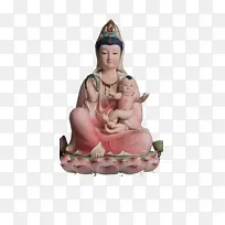 送子观音彩色佛像-空若网 送子观音彩色佛像-空若网