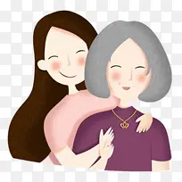 母亲节 手绘插画-空若网 母亲节 手绘插画-空若网