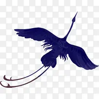 手绘飞翔丹顶鹤插画-空若网 手绘飞翔丹顶鹤插画-空若网