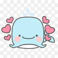 卡通可爱鲸鱼爱心表白桃心-空若网 卡通可爱鲸鱼爱心表白桃心-空若网