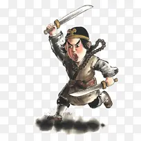 手绘卡通水浒英雄武松-空若网 手绘卡通水浒英雄武松-空若网