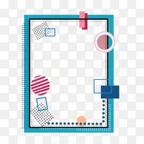 蓝色几何背景边框-空若网 蓝色几何背景边框-空若网