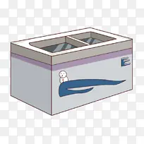 手绘卡通老冰柜-空若网 手绘卡通老冰柜-空若网