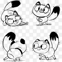 免扣元素卡通手绘猫-空若网 免扣元素卡通手绘猫-空若网