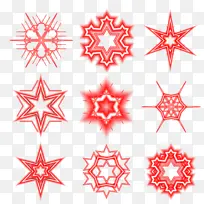 几何对称霓虹花纹元素-空若网 几何对称霓虹花纹元素-空若网