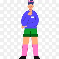 扁平化UI糖果色人物插画-空若网 扁平化UI糖果色人物插画-空若网