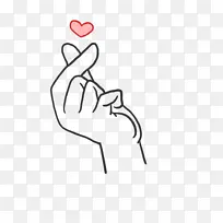 黑白手指比心-空若网 黑白手指比心-空若网