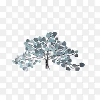 蓝色银杏叶 树叶-空若网 蓝色银杏叶 树叶-空若网