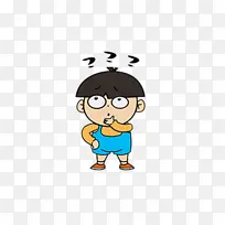 疑问手绘卡通人-空若网 疑问手绘卡通人-空若网