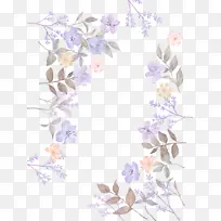 紫色小花素材花边素材-空若网 紫色小花素材花边素材-空若网