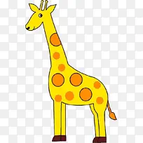 黄色长颈鹿动物-空若网 黄色长颈鹿动物-空若网
