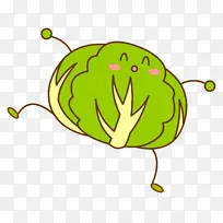 卡通拟人化蔬菜食材包菜免抠图-空若网 卡通拟人化蔬菜食材包菜免抠图-空若网