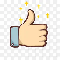 手绘点赞手势插画-空若网 手绘点赞手势插画-空若网