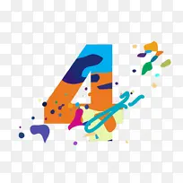 艺术彩色设计字母数字4-空若网 艺术彩色设计字母数字4-空若网