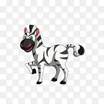 手绘卡通斑马插画-空若网 手绘卡通斑马插画-空若网