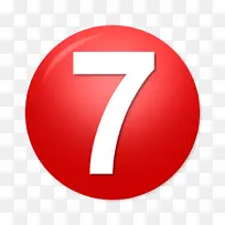 红色立体数字7球形图标-空若网 红色立体数字7球形图标-空若网