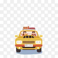 卡通插画春游情侣-空若网 卡通插画春游情侣-空若网